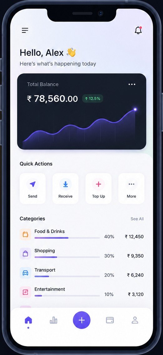 Mobile app dashboard designed by AdVedaa